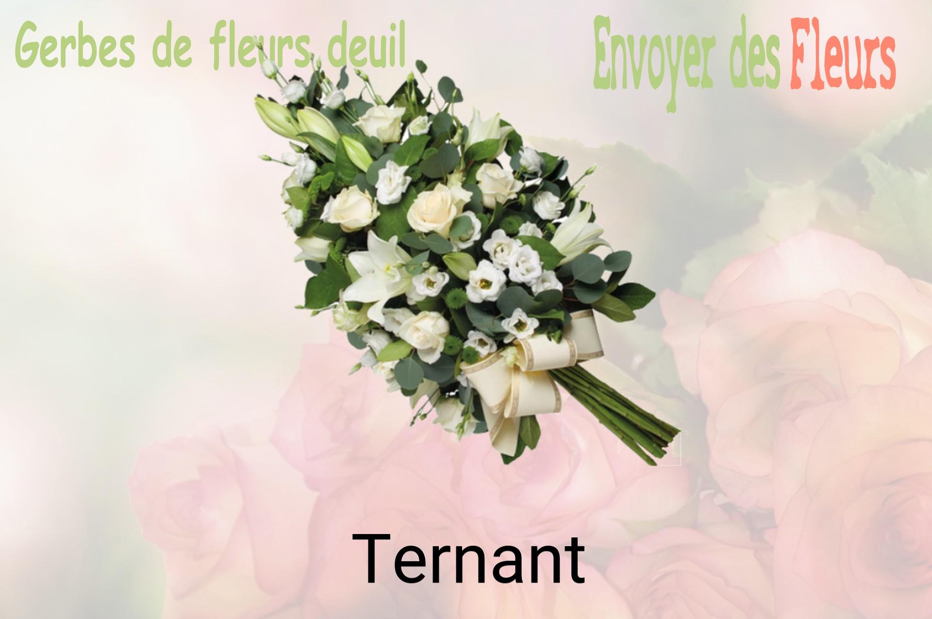 Gerbe de fleurs de deuil livrée à Ternant